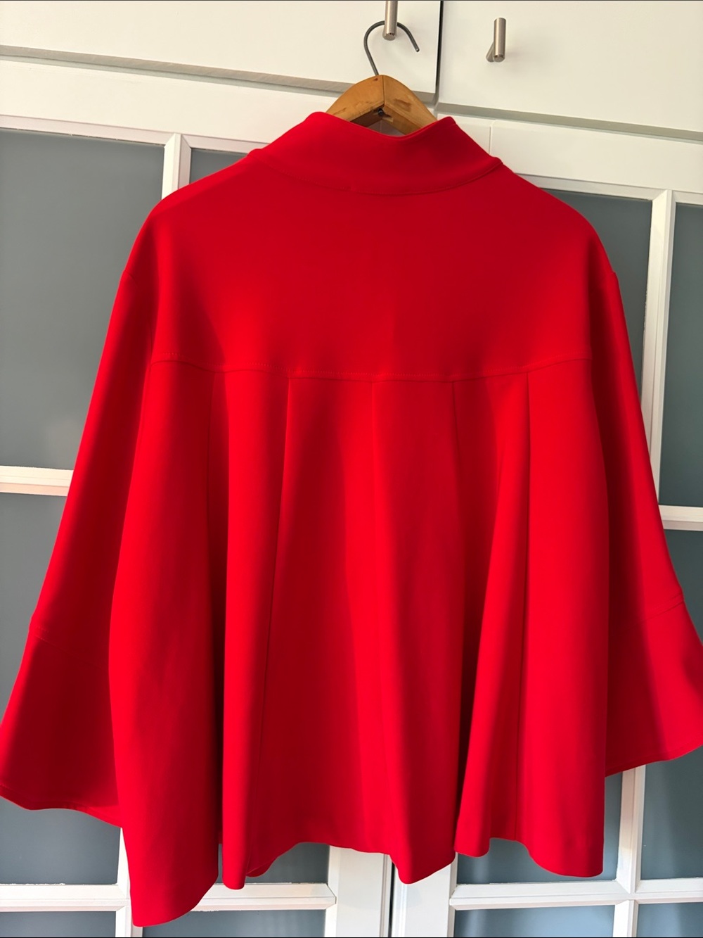 Joseph Ribkoff Bold Red Button-Front Tunic - Picture 3 of 4